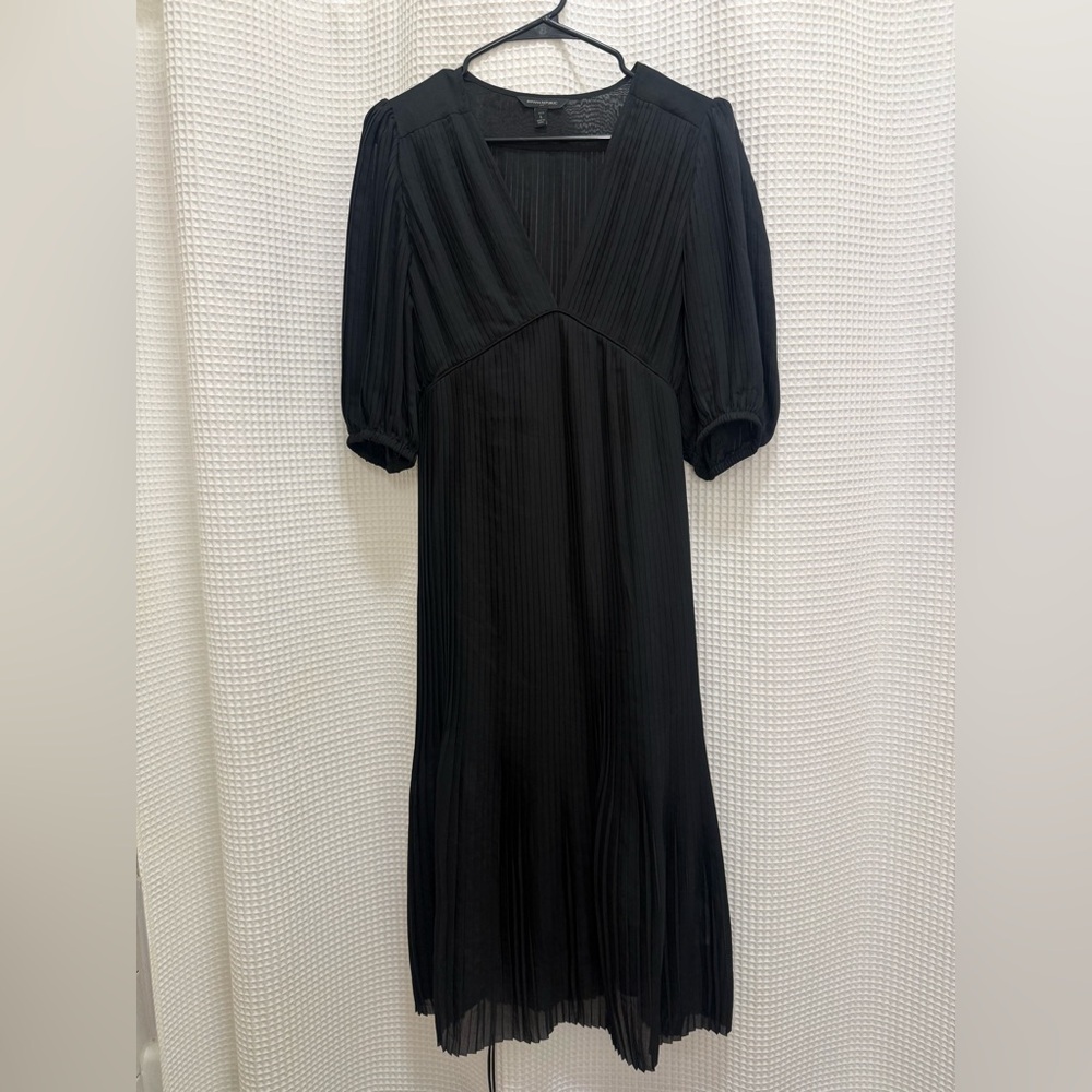 Banana Republic Black Dress with Corset Style Back Ties - Size Large